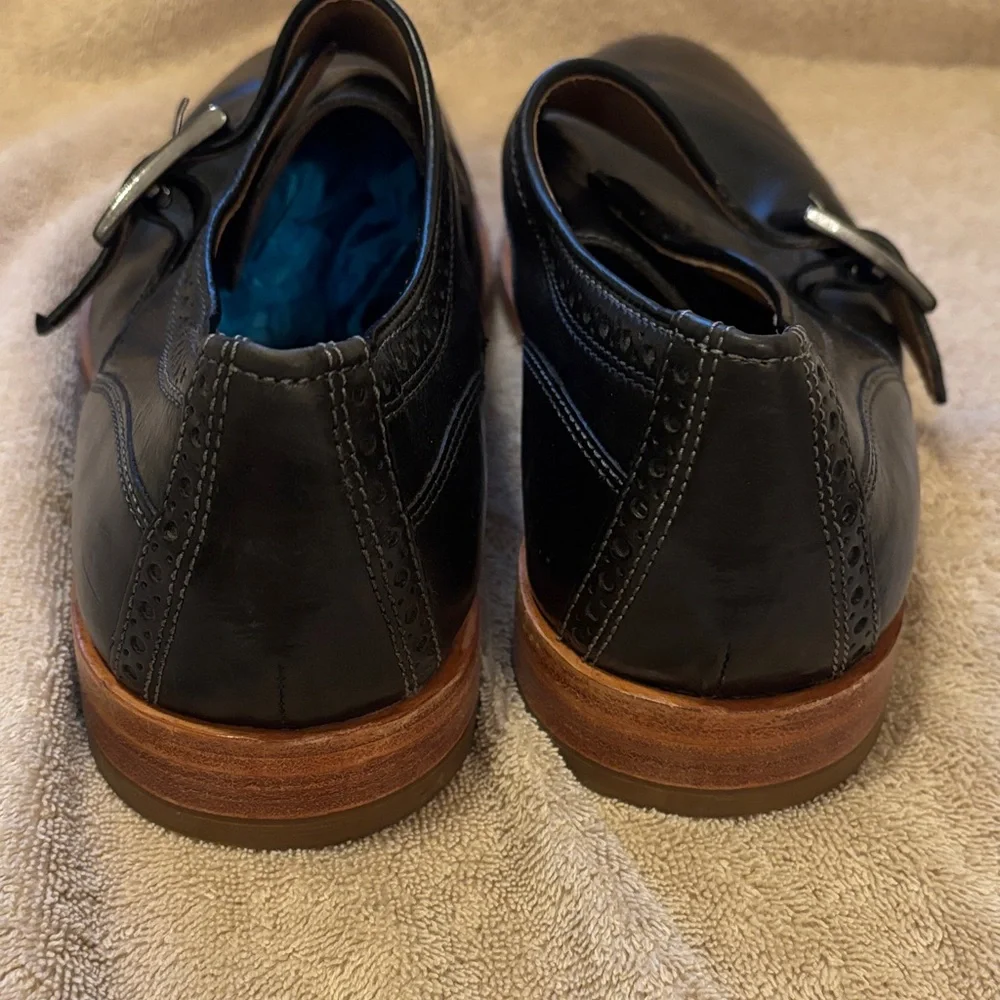 Johnston & Murphy Richland Men's Black Leather Shoes - size M11.5 - Picture 4 of 13